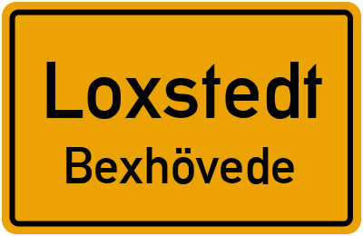 Ortsschild Loxstedt Bexhövede
