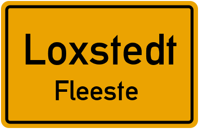 Ortsschild Loxstedt Fleeste