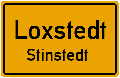 Ortsschild Loxstedt Stinstedt