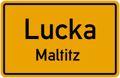 Straßenverzeichnis Lucka Maltitz