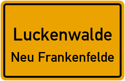 Straßenverzeichnis Luckenwalde Neu Frankenfelde