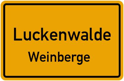 Straßenverzeichnis Luckenwalde Weinberge
