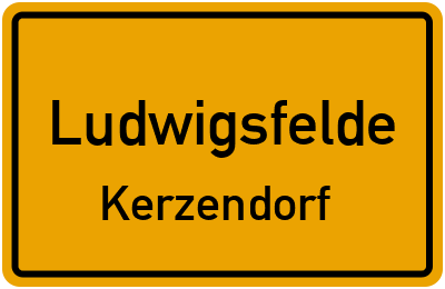 Ortsschild Ludwigsfelde Kerzendorf