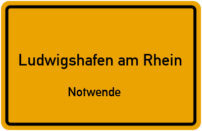 Straßenverzeichnis Ludwigshafen am Rhein Notwende