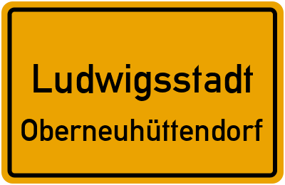 Straßenverzeichnis Ludwigsstadt Oberneuhüttendorf