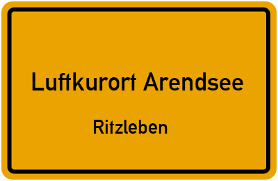 Straßenverzeichnis Luftkurort Arendsee Ritzleben