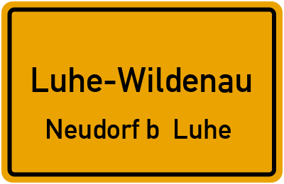 Straßenverzeichnis Luhe-Wildenau Neudorf b. Luhe