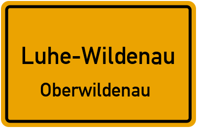 Ortsschild Luhe-Wildenau Oberwildenau