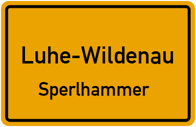 Straßenverzeichnis Luhe-Wildenau Sperlhammer