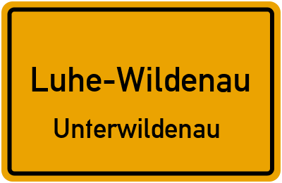 Ortsschild Luhe-Wildenau Unterwildenau
