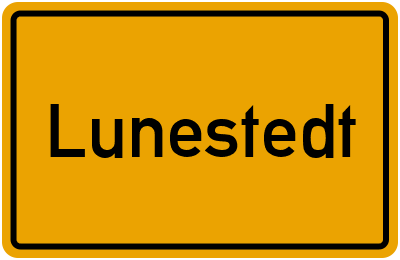 Ortsschild von Gemeinde Lunestedt in Niedersachsen