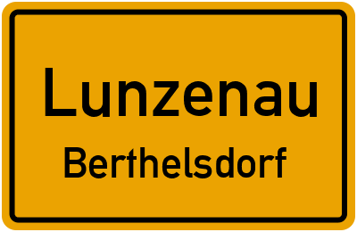 Ortsschild Lunzenau Berthelsdorf