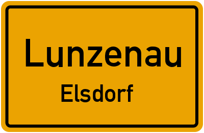 Ortsschild Lunzenau Elsdorf