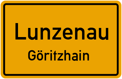 Ortsschild Lunzenau Göritzhain