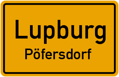 Straßenverzeichnis Lupburg Pöfersdorf