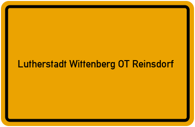 Branchenbuch Lutherstadt Wittenberg OT Reinsdorf, Sachsen-Anhalt