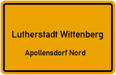 Straßenverzeichnis Lutherstadt Wittenberg Apollensdorf Nord
