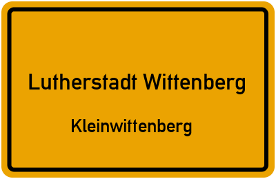 Straßenverzeichnis Lutherstadt Wittenberg Kleinwittenberg