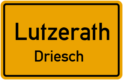 Straßenverzeichnis Lutzerath Driesch