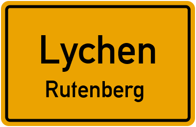 Ortsschild Lychen Rutenberg