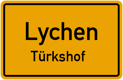 Ortsschild Lychen Türkshof