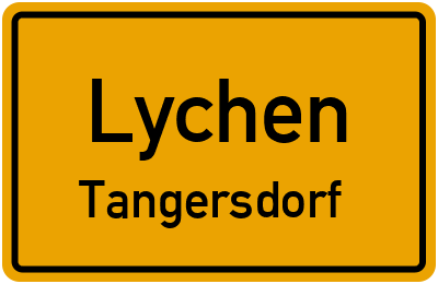 Ortsschild Lychen Tangersdorf
