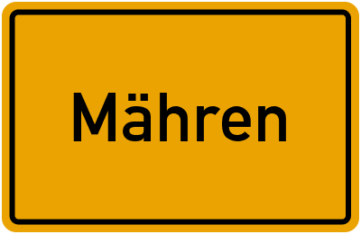 Ortsschild von Gemeinde Mähren in Rheinland-Pfalz