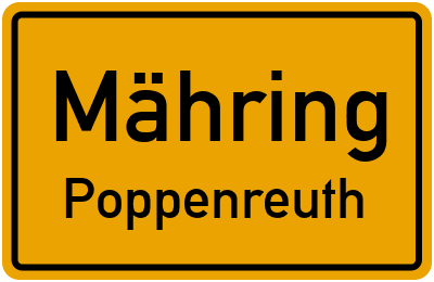 Straßenverzeichnis Mähring Poppenreuth
