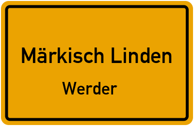 Straßenverzeichnis Märkisch Linden Werder