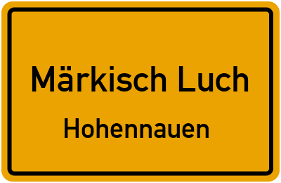 Straßenverzeichnis Märkisch Luch Hohennauen
