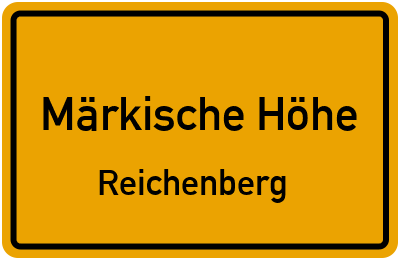Straßenverzeichnis Märkische Höhe Reichenberg