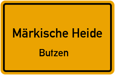 Straßenverzeichnis Märkische Heide Butzen