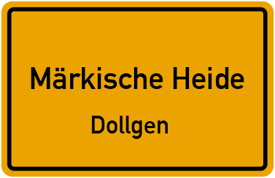 Straßenverzeichnis Märkische Heide Dollgen