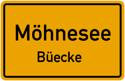 Ortsschild Möhnesee Büecke