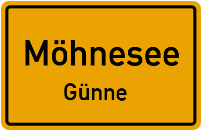 Straßenverzeichnis Möhnesee Günne