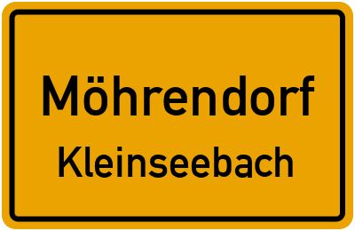 Ortsschild Möhrendorf Kleinseebach
