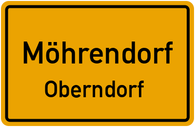 Ortsschild Möhrendorf Oberndorf