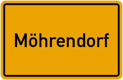 Ortsschild von Möhrendorf in Bayern