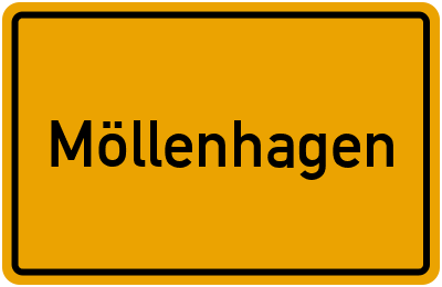 Ortsschild von Möllenhagen in Mecklenburg-Vorpommern