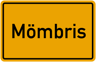 Ortsschild von Mömbris in Bayern