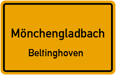 Ortsschild Mönchengladbach Beltinghoven