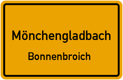 Ortsschild Mönchengladbach Bonnenbroich