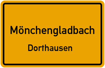 Ortsschild Mönchengladbach Dorthausen