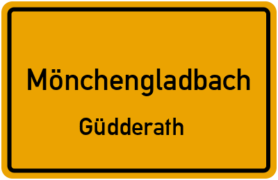 Ortsschild Mönchengladbach Güdderath