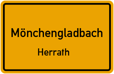 Ortsschild Mönchengladbach Herrath