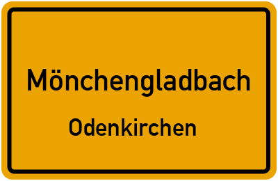 Ortsschild Mönchengladbach Odenkirchen