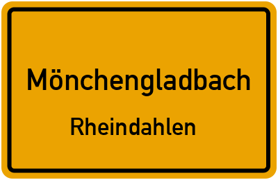 Ortsschild Mönchengladbach Rheindahlen