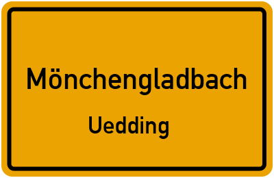 Ortsschild Mönchengladbach Uedding
