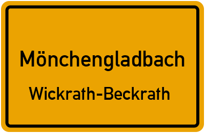 Straßenverzeichnis Mönchengladbach Wickrath-Beckrath