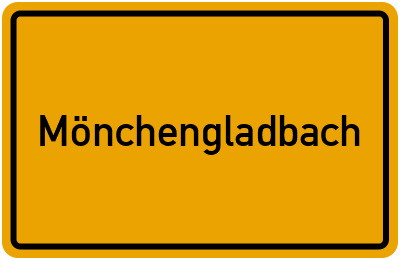 Ortsschild von Stadt Mönchengladbach in Nordrhein-Westfalen